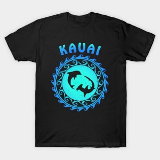 Kauai dolphin and hammerhead shark T-Shirt